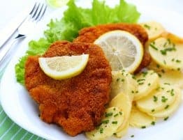 Schnitzel und Zitrone